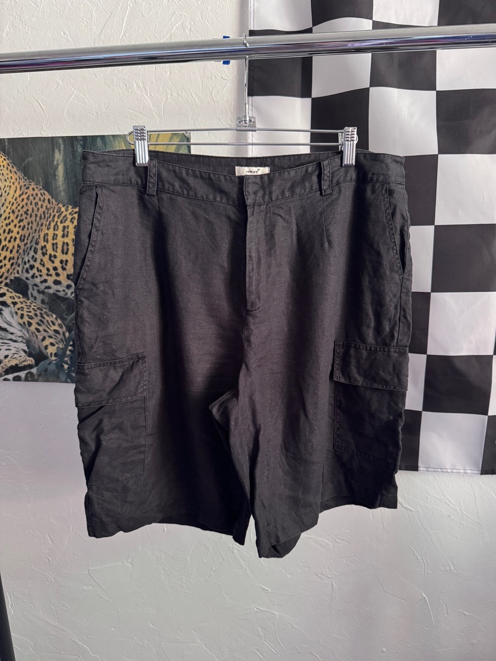 Linen Cargo Shorts